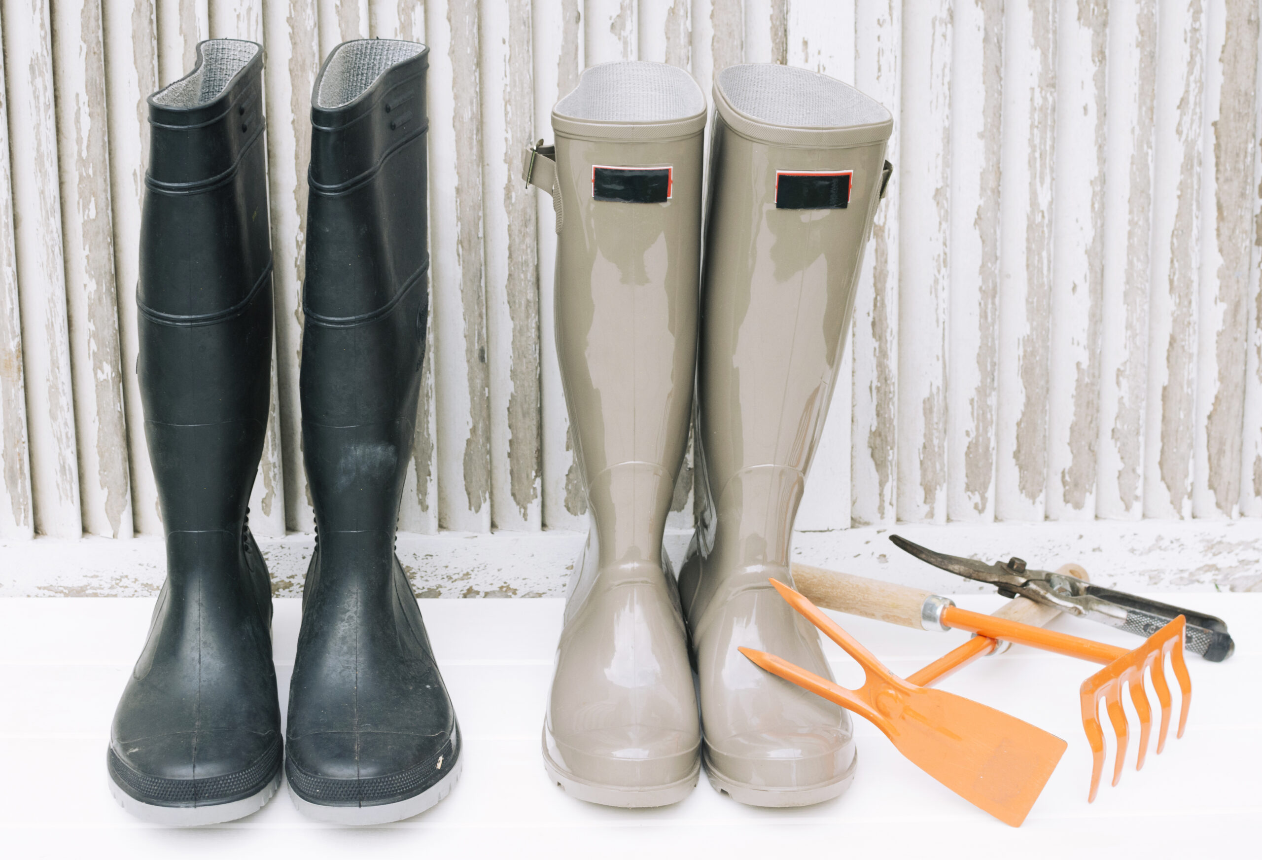 collection-of-gardening-boots-and-tools